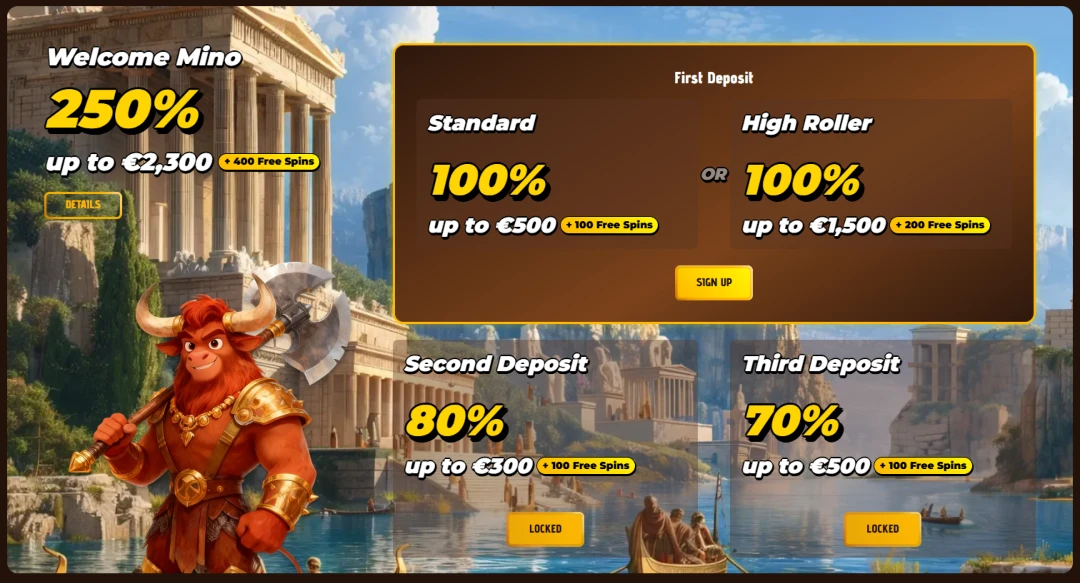 Minocasino Bonuses
